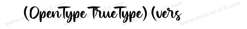 宋体 常规(OpenType TrueType) (version 5字体转换